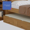 Ver imagem 4 de Cama Solteiro Milênio Com Baú 100% Mdf Espresso Móveis
