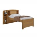 Ver imagem 2 de Cama Solteiro Milênio com Baú 100% MDF Espresso Móveis Marrom/Cinamomo