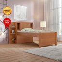 Ver imagem 4 de Cama Solteiro Milênio com Baú 100% MDF Espresso Móveis Marrom/Cinamomo