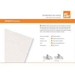 Forro de Fibra Mineral Amf Thermatex Antaris T24 625 X 625 X 15mm (caixa) - 4
