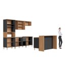 Ver imagem 5 de Cozinha Modulada Completa 8 Peças com Cristaleira 15 Portas 2 Gavetas com Bancada Isabelle