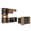 Ver imagem 3 de Cozinha Modulada Completa 8 Peças com Cristaleira 15 Portas 2 Gavetas com Bancada Isabelle