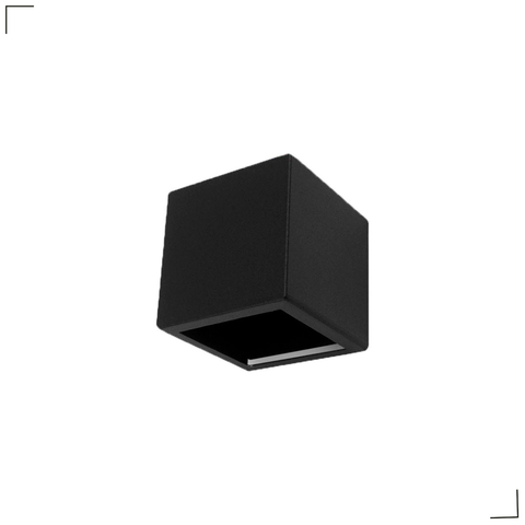 Arandela Pergolado 1 Foco Alumínio - Interno ou Externo:preto