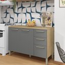 Ver imagem 1 de Balcão 120cm 3 Portas 2 Gavetas com Tampo Versalhes