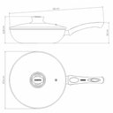 Ver imagem 3 de Frigideira Funda Antiaderente Tramontina Paris Alumínio Tampa Vidro 26cm Chumbo Cabo Baquelite