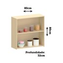 Ver imagem 4 de Armário Aéreo 100% MDF 2 Portas 80cm Aura Luciane Móveis