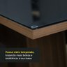 Conjunto Sala de Jantar Mesa Tampo de Vidro 6 Cadeiras Rustic/preto/oxford Stéfani Madesa - 7
