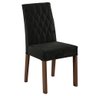 Conjunto Sala de Jantar Mesa Tampo de Vidro 6 Cadeiras Rustic/preto/oxford Stéfani Madesa - 8