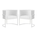 Ver imagem 1 de Kit 02 Poltronas Luana Para Sala Base Branca Suede Cores - S.A Móveis DS Móveis Poltrona Luana Branc