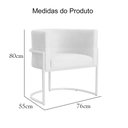 Ver mais imagens de Kit 02 Poltronas Luana Para Sala Base Branca Suede Cores - S.A Móveis DS Móveis Poltrona Luana Branc