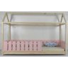 Cama Infantil Solteiro Casinha Colorida Madeira Maciça Pinus Grade Cercadinho - 1