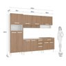Cozinha Modulada Completa 5 Peças 12 Portas 3 Gavetas Felicitá 100% Mdf - 4