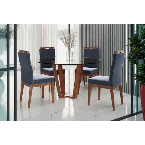 Kit 2 Cadeiras de Jantar Paris Linho Cinza - IDEAL MOVEIS