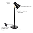 Ver imagem 3 de Luminária de Mesa Abajur Emma Branco