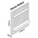 Ver imagem 4 de Painel Home Nobre Ripado Para TV Até 85" LED 230cm Gelius Móveis Cinza/Off White