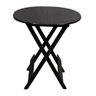 Conjunto de Mesa Dobravel para Pizzaria de Madeira 90cm Redondo com 4 Cadeiras Preto - 2