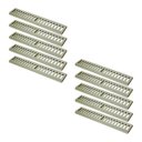 Ver imagem 1 de Kit 10 Ralo Grelha Linear Caixilho em Alumínio Bege 20x50cm