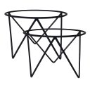 Ver imagem 1 de Kit 2 Suportes Tripé para Vaso de Plantas 18x15cm em Ferro Artesanal