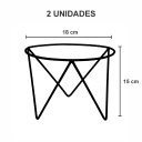 Ver imagem 6 de Kit 2 Suportes Tripé para Vaso de Plantas 18x15cm em Ferro Artesanal
