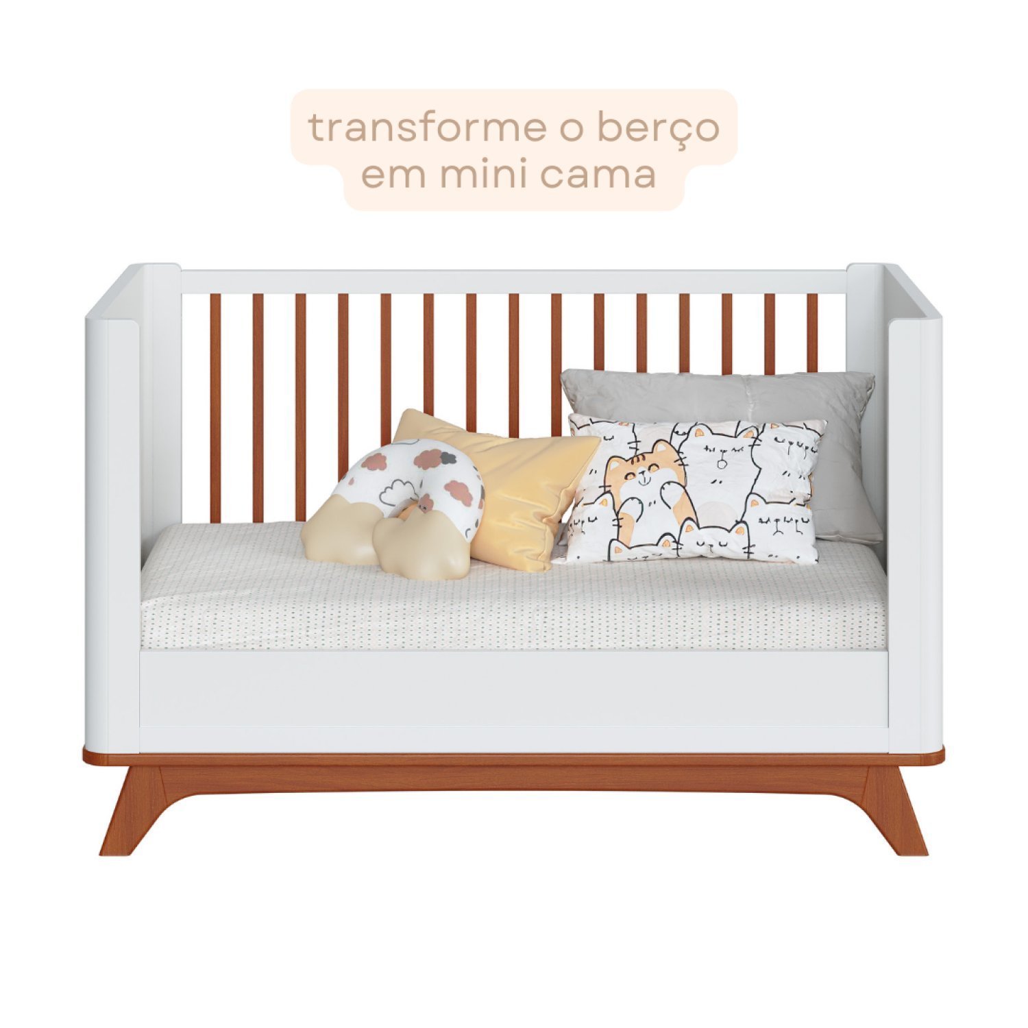 Quarto de Bebê com Berço 2 em 1 e Cômoda Sambalelê - 7