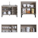Ver imagem 2 de Conjunto de Cozinha Modulado Ébano Cinza/Fumê com Grafite