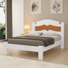 Cama Casal Gabriela 100% MDF Branco + Colchão - 2