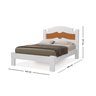 Cama Casal Gabriela 100% MDF Branco + Colchão - 4