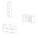 Ver imagem 2 de Conjunto de Armários de Cozinha Modulado Bambu Cinza/Fume