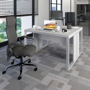 Plataforma de Trabalho 2 Pessoas 1,20m X 1,20m Pés Metal F5 Cor:cinza