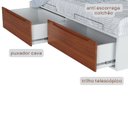 Ver imagem 4 de Cama Solteiro com 2 Gavetas e Painel Encosto Sambalelê Branco/Acetinado/Mel
