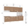 Cozinha Modulada Completa 5 Peças 13 Portas 5 Gavetas Felicitá 100% Mdf - 4