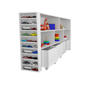 Ver imagem 5 de Organizador Baús Branco com Porta Carrinhos Nick 100% Mdf Branco