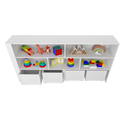 Ver imagem 4 de Organizador Baús Branco com Porta Carrinhos Nick 100% Mdf Branco