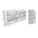Ver mais imagens de Organizador Baús Branco com Porta Carrinhos Nick 100% Mdf Branco
