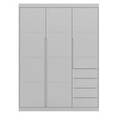 Ver imagem 2 de Guarda Roupa Infantil 3 Portas 4 Gavetas Lua P04 Cinza - Mpozenato