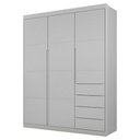 Ver imagem 1 de Guarda Roupa Infantil 3 Portas 4 Gavetas Lua P04 Cinza - Mpozenato