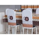 Ver imagem 2 de Kit 4 Capas Encosto de Cadeira de Ferro Tubular Cozinha e Jantar Malha Helanca com Elástico:talher B