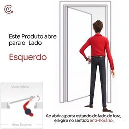 Kit Porta de Madeira 210x82cm Batente 11cm Lisa Primer Uniportas Abertura Esquerda - 5 Kit Porta de Madeira 210x82cm Batente 11cm Lisa Primer Uniportas Abertura Esquerda - 5