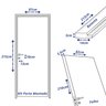 Kit Porta de Madeira 210x82cm Batente 14cm Lisa Primer Uniportas  - 3
