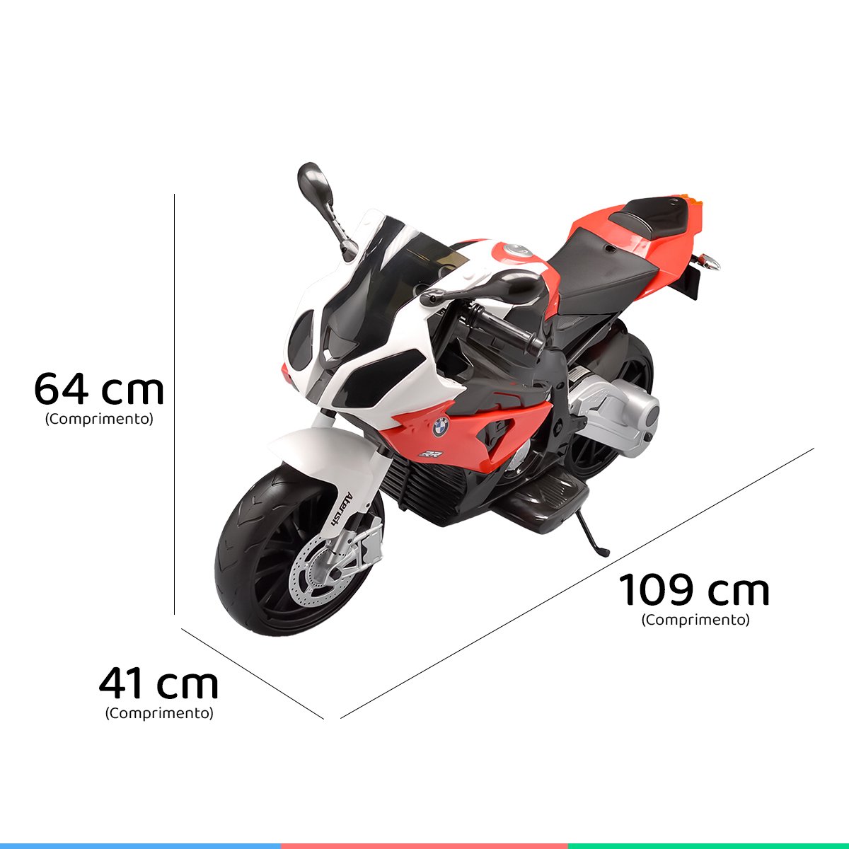 Mini Moto Elétrica Infantil 6v Bmw S1000rr Vermelha Criança