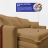 Sofá Baú sem Caixa Retrátil 1,80m Softgel Bonnie Boucle Caramelo Cama Inbox - 8