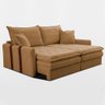 Sofá Baú sem Caixa Retrátil 1,80m Softgel Bonnie Boucle Caramelo Cama Inbox - 2