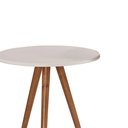 Ver imagem 2 de Mesa de Apoio Pequena Tripé Pé Palito Hannover - Off White/imbuia Glazer