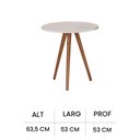 Ver imagem 3 de Mesa de Apoio Pequena Tripé Pé Palito Hannover - Off White/imbuia Glazer