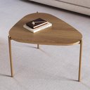 Ver imagem 2 de Mesa de Centro para Sala de Estar Pés Metálicos Alta Adek A03 Hanover Dourado - Lyam Decor