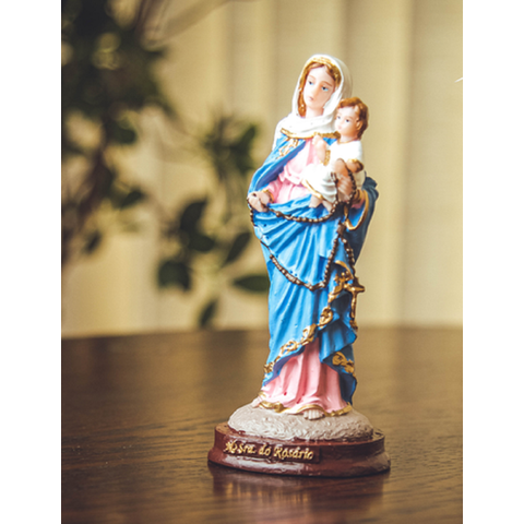 Imagem de Nossa Senhora do Rosário de Resina Nacional 15cm