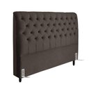 Ver imagem 1 de Cabeceira de Cama Box Casal 138cm Pádua Veludo Marrom