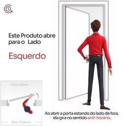 Kit Porta de Madeira 210x82cm Batente 11cm Lisa Primer Uniportas - 5