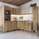 Ver imagem 1 de Cozinha Completa Dinamarca 17 Portas 2 Gavetas com Vidro Castani - Indékes