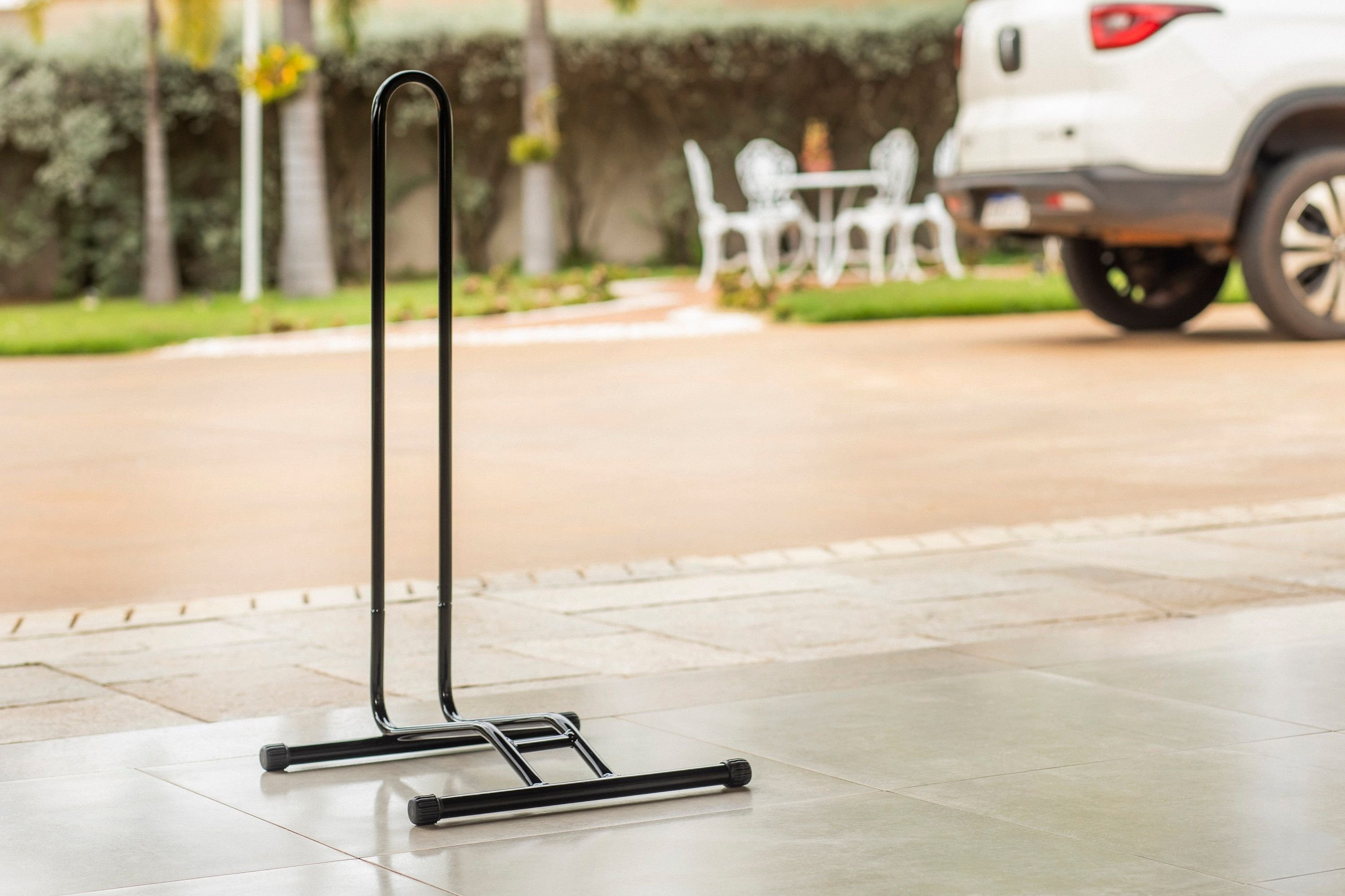 Suporte de Bike Bicicleta de Apoio para Chao em Aco Compativel com Aros ...